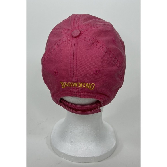Browning Hat Cap Womens Pink Solid Embroidered Casual Hunting Adjustable - Picture 4 of 5